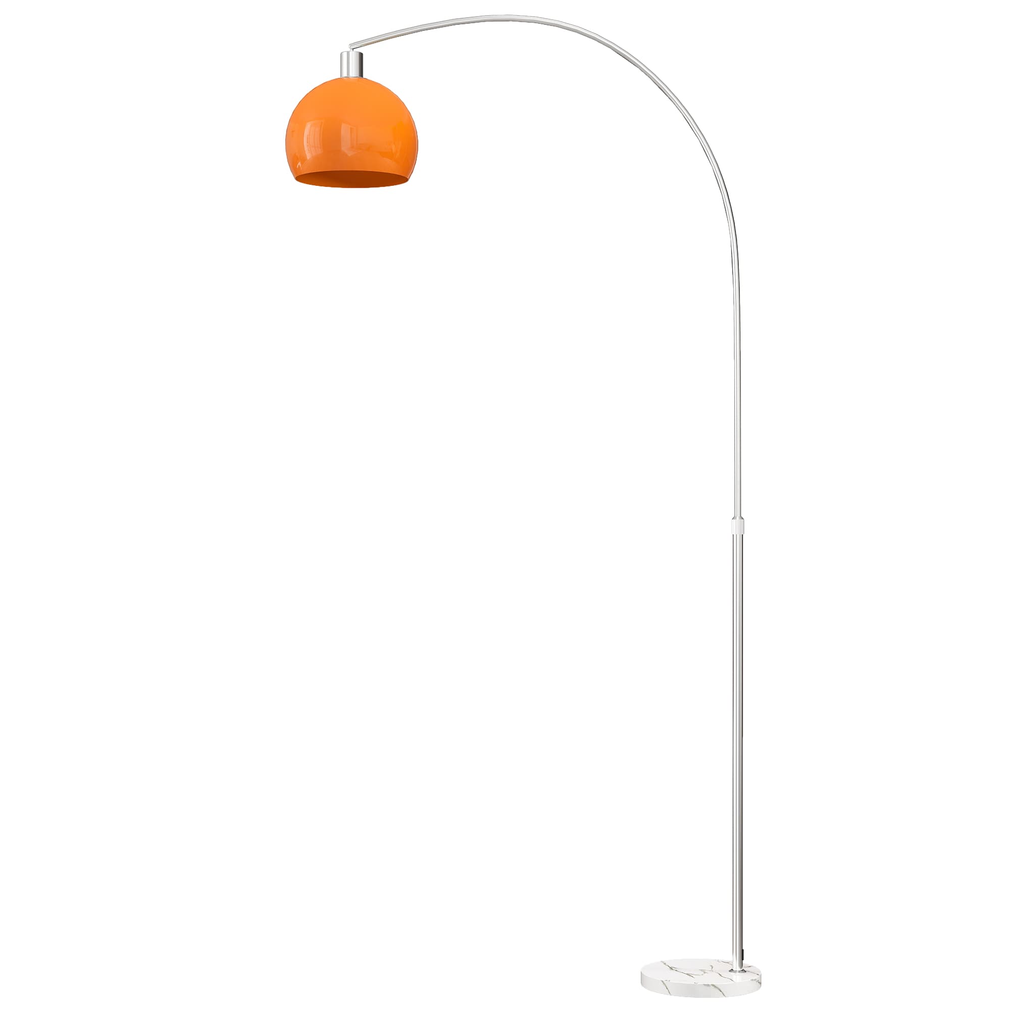 Modern Orange Curved Floor Lamp