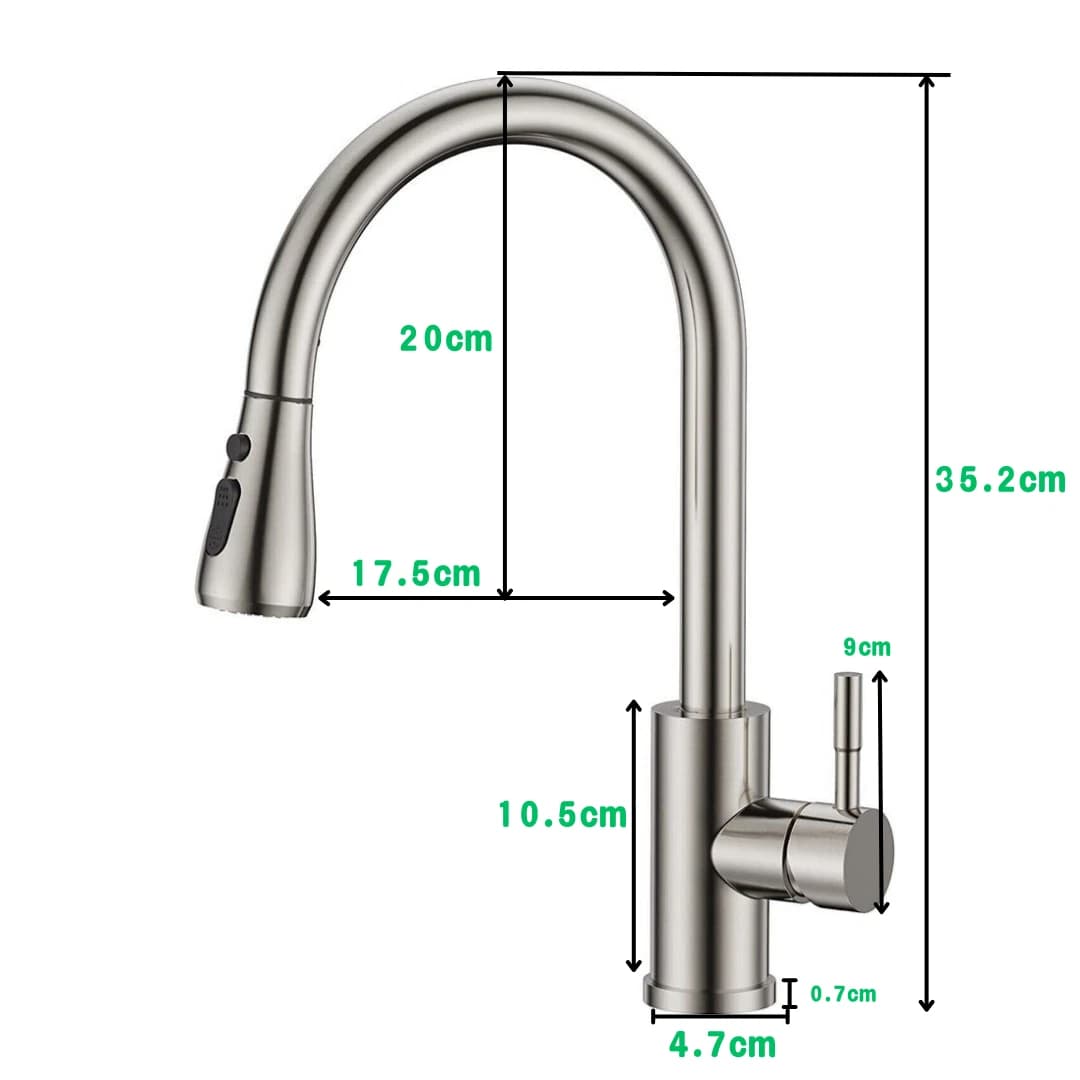 Modern Pull Out Kitchen Tap with 360 Degree Spout - image 2