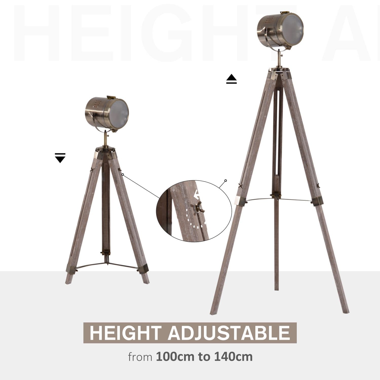 Industrial Tripod Floor Lamp - image 2