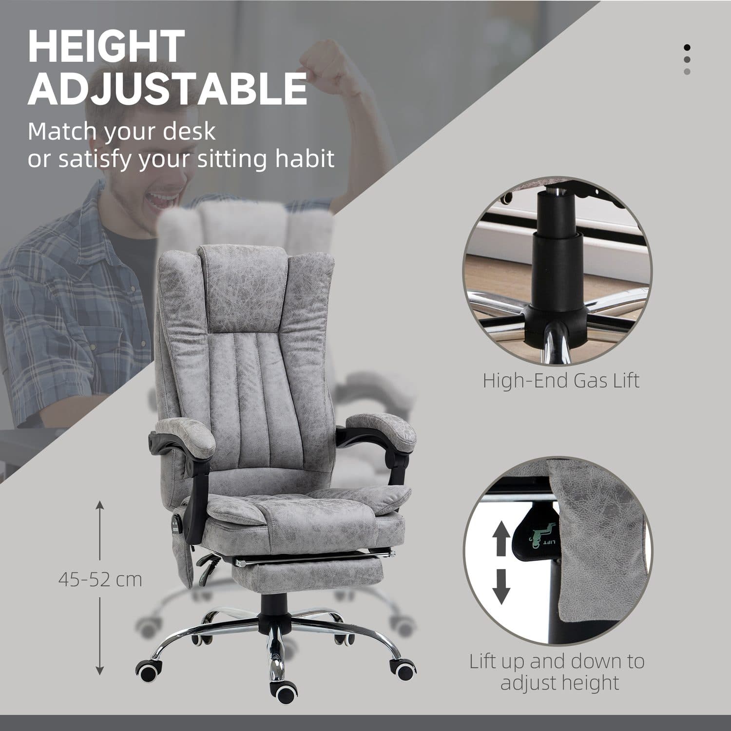 Vinsetto Massage Office Chair - image 5