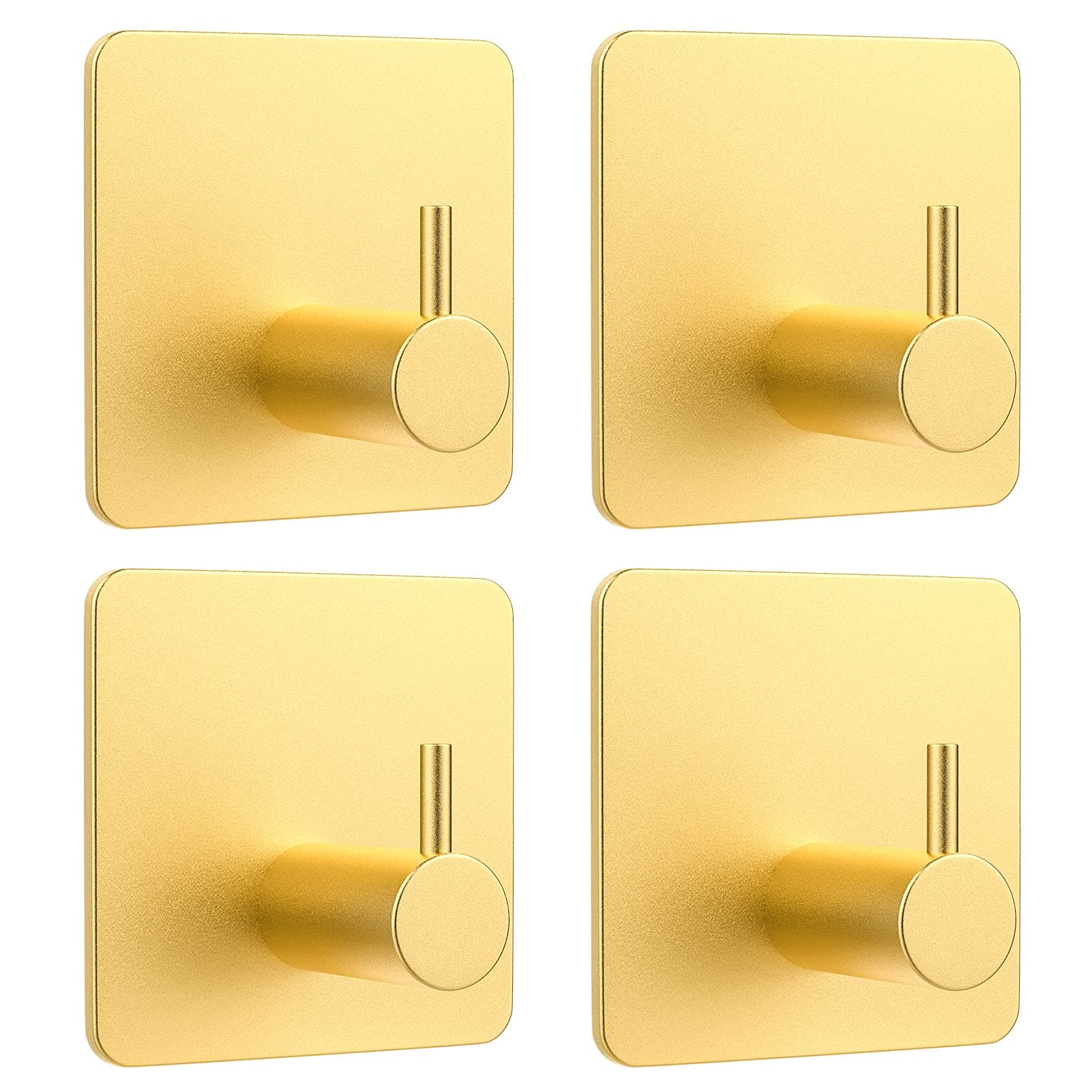 Gold No-Drill Towel Hooks for Bathrooms and Kitchens - Default