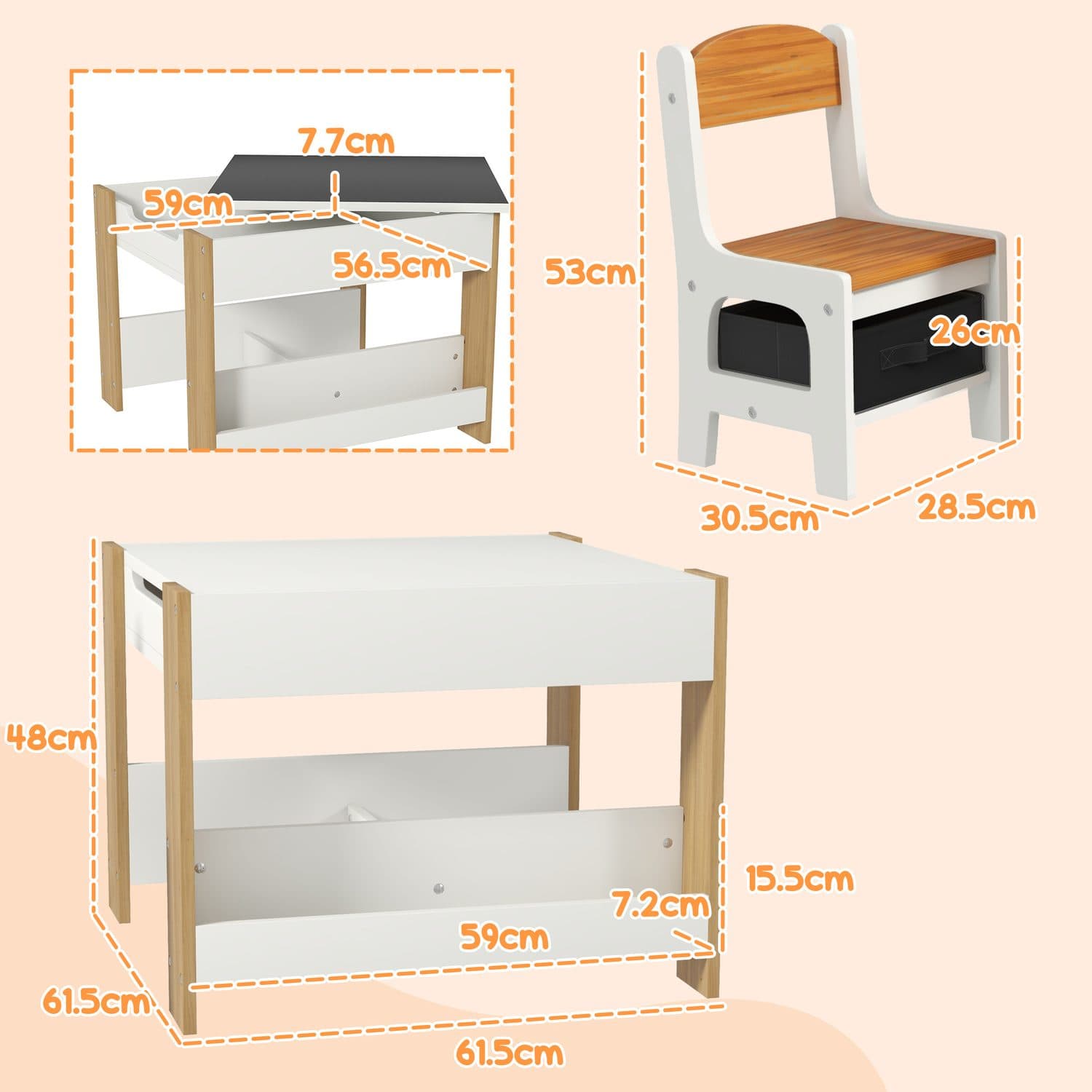 3-Piece Kids Table Set - image 1