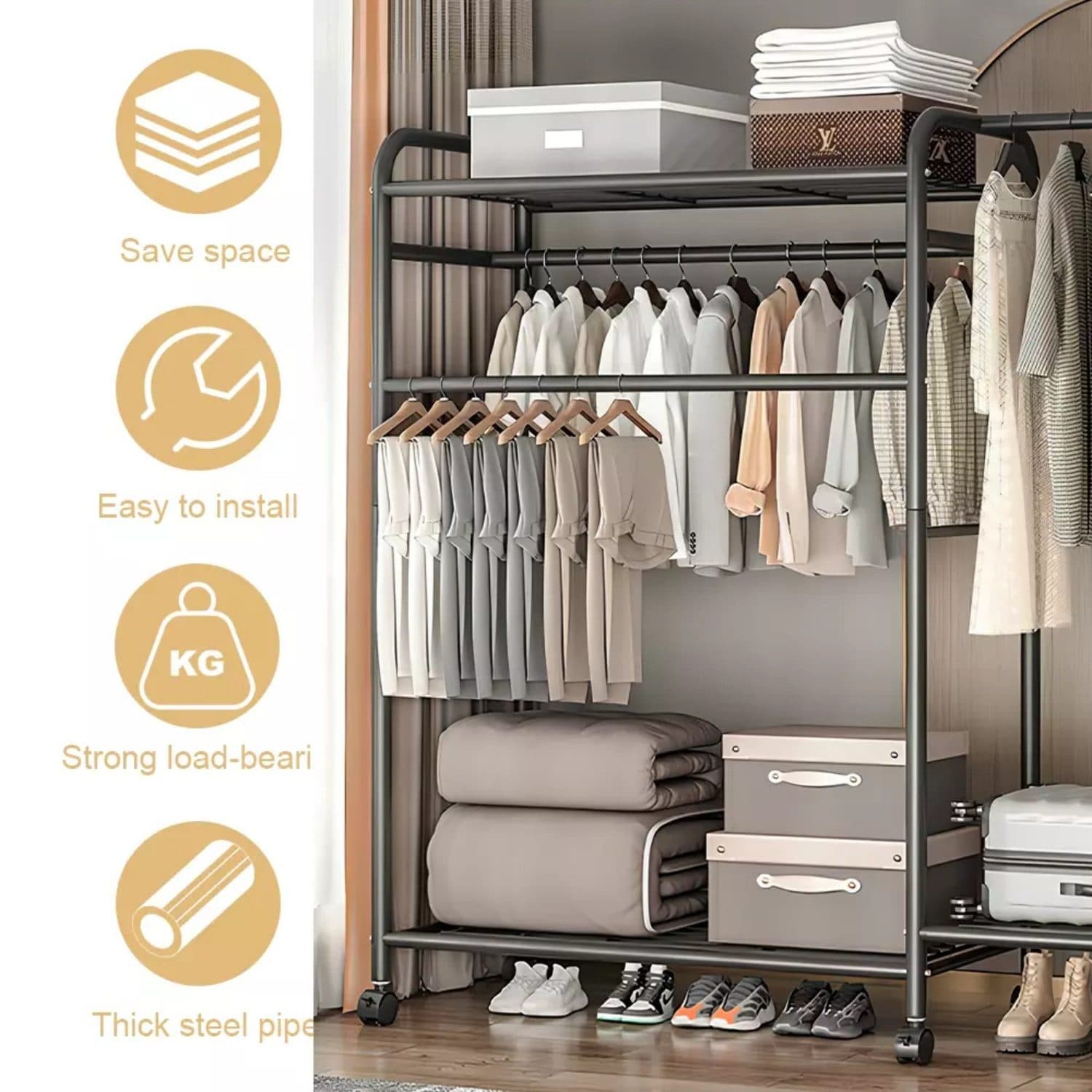 Heavy Duty Double Clothes Rail - image 1