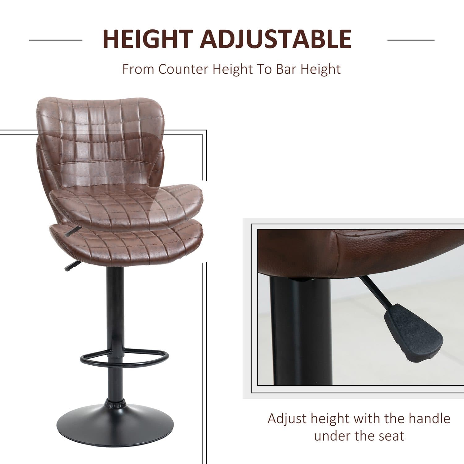 Brown Swivel Bar Stools - image 2
