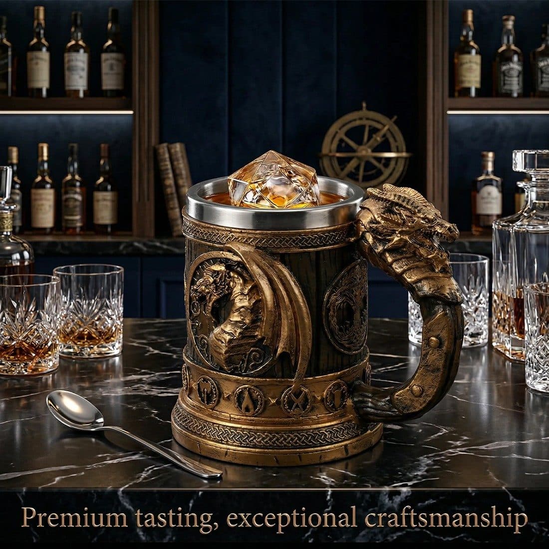 A Bar-Ready Dragon Tankard with Resin Exterior - image 1