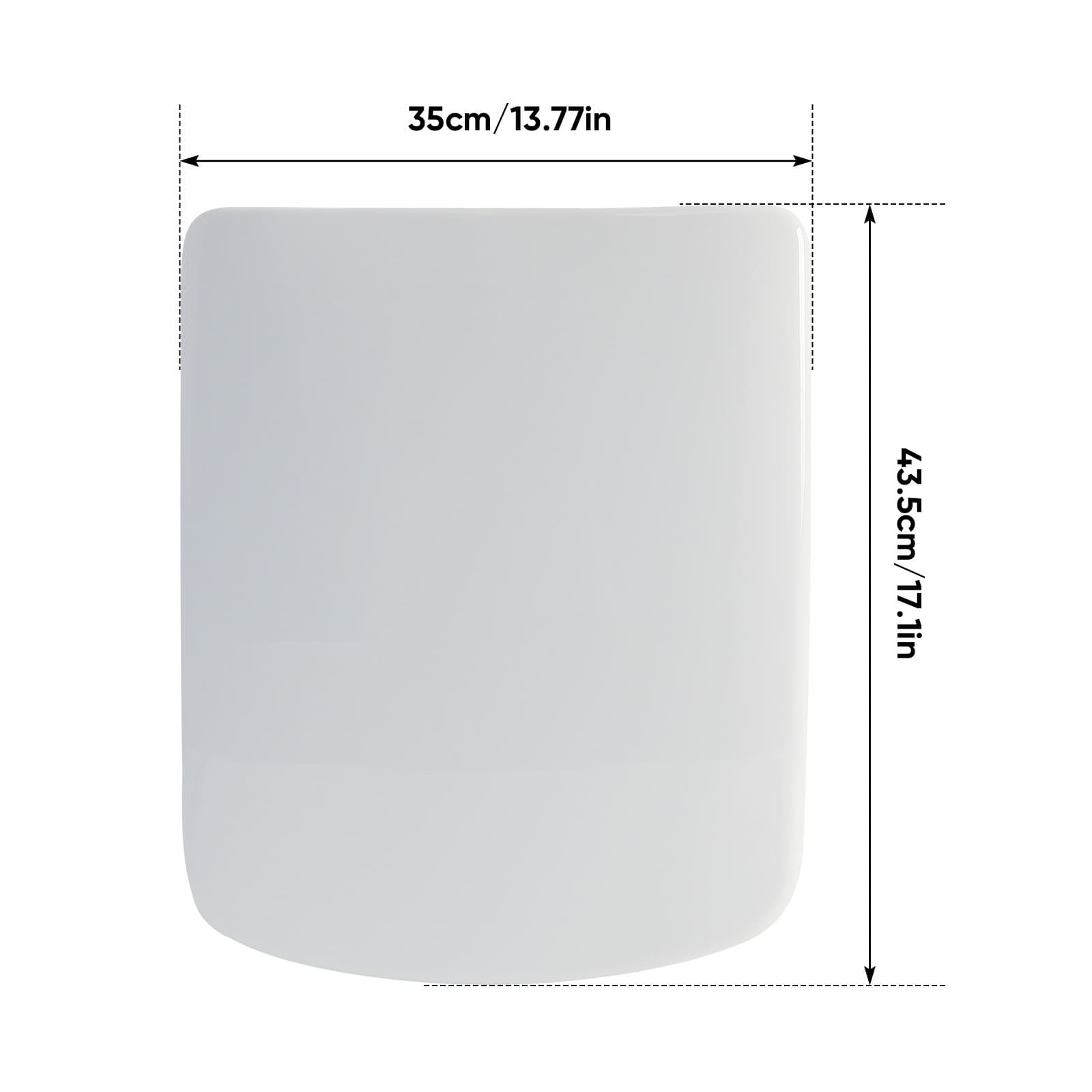 Soft-Close Square Toilet Seat with Quick-Release Hinges