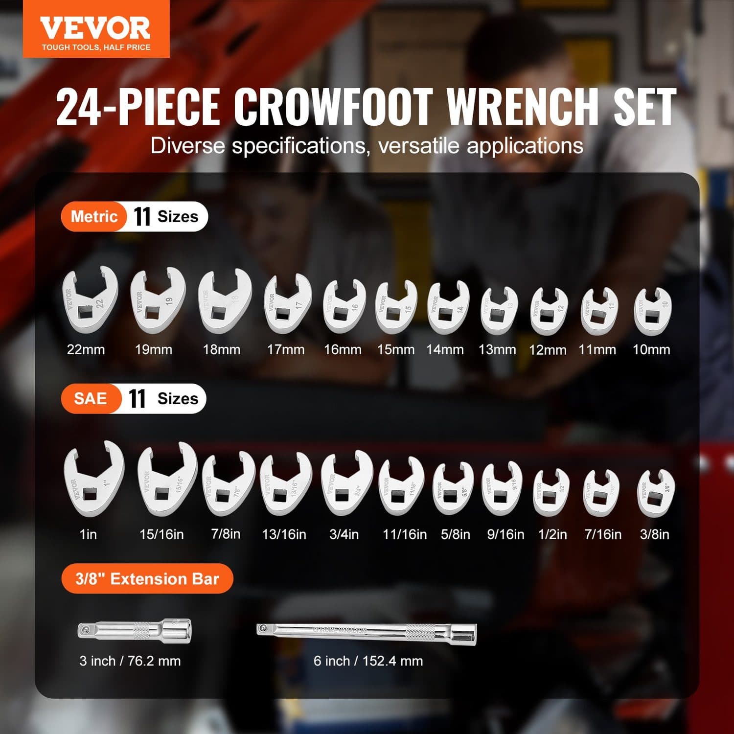 Metric and SAE Crowfoot Wrenches for Tight Spaces - image 1