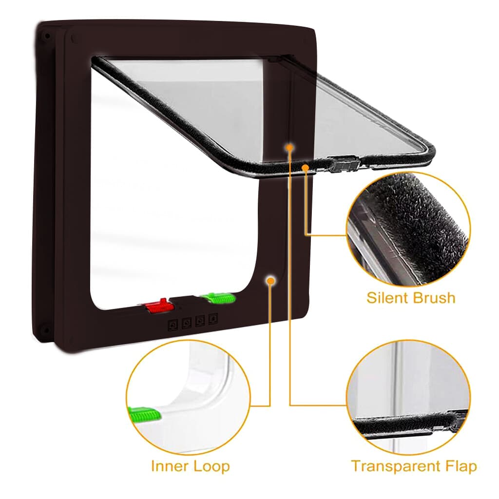 4-Way Locking Cat and Dog Flap with Magnetic Closure - image 2