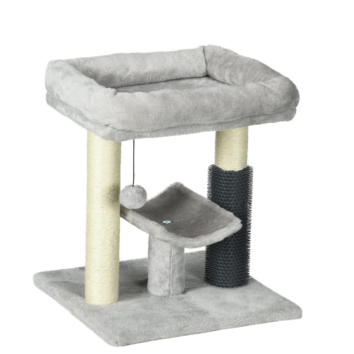 48cm Cat Tree with Bed, Perch and Self Groomer