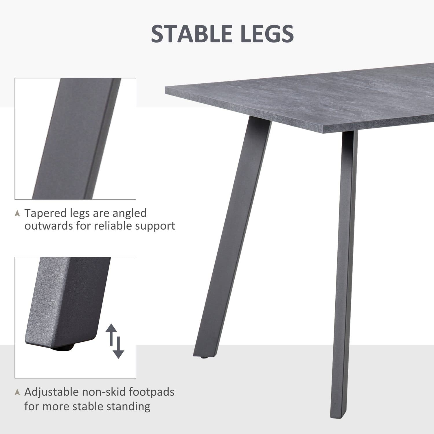 Contemporary Dark Grey Dining Table for Effortless Entertaining - image 1