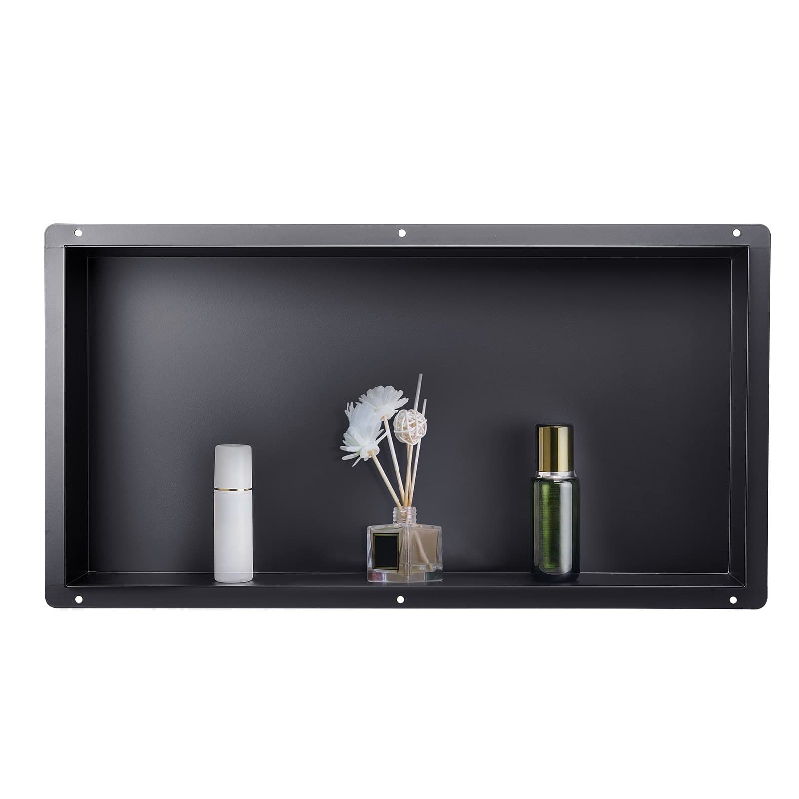 Sleek Black Shower Niche