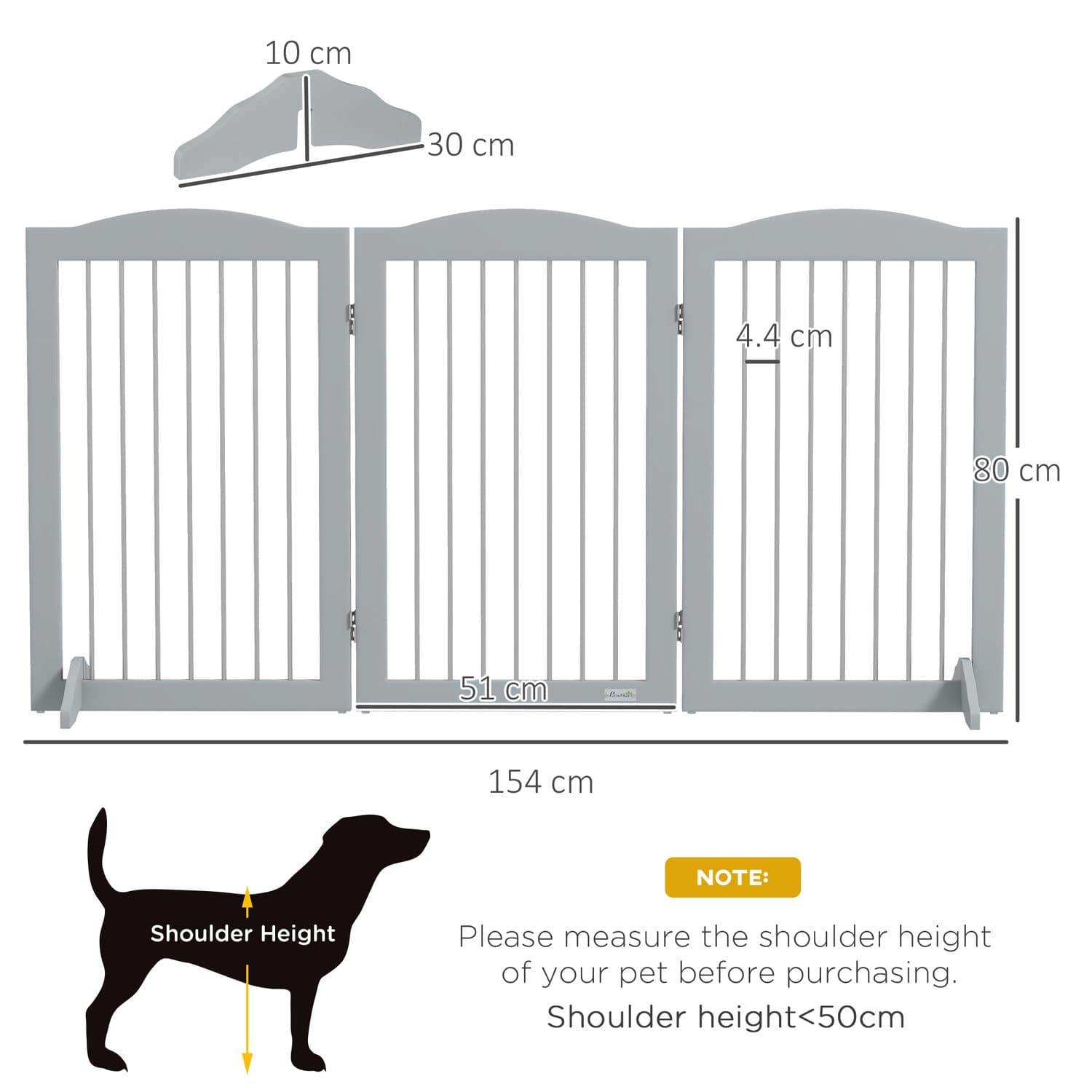 PawHut Foldable Dog Gate - image 3