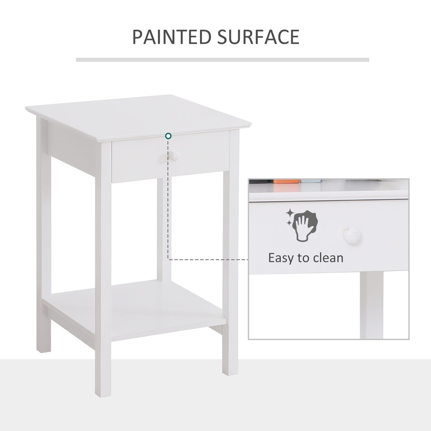 White Bedside Tables - image 2