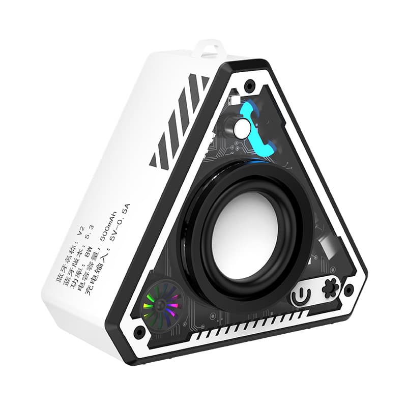 Compact Bluetooth Speaker with Mecha LED Styling - Default