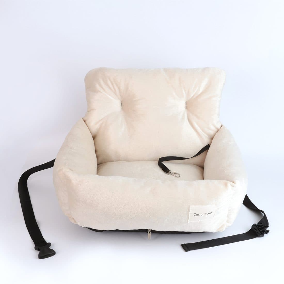 Plush Travel Dog Bed with Built-In Safety Harness - image 4