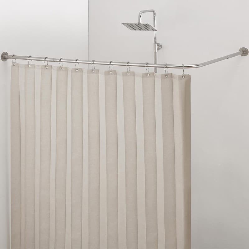Adjustable L-Shaped Shower Rail for Corner Bath Spaces - image 8