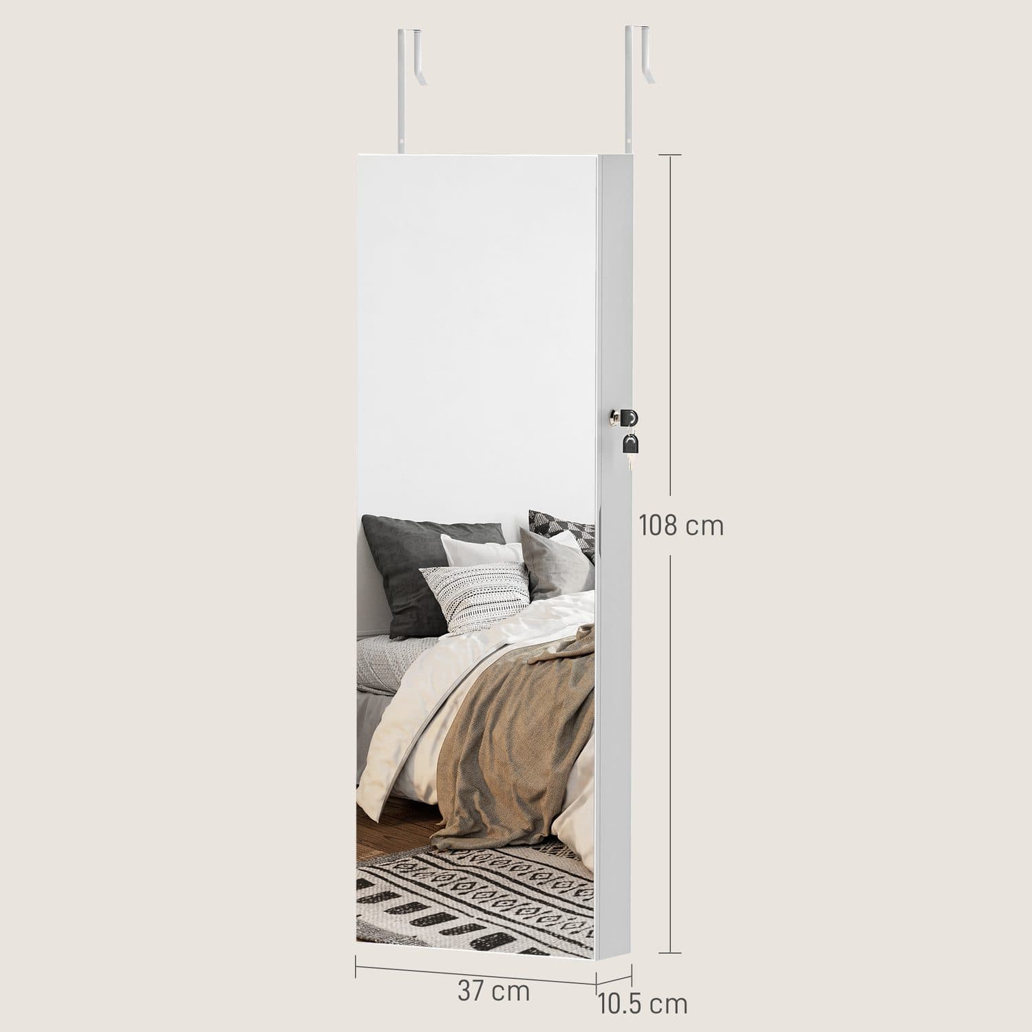 LED Mirrored Jewellery Cabinet - image 5