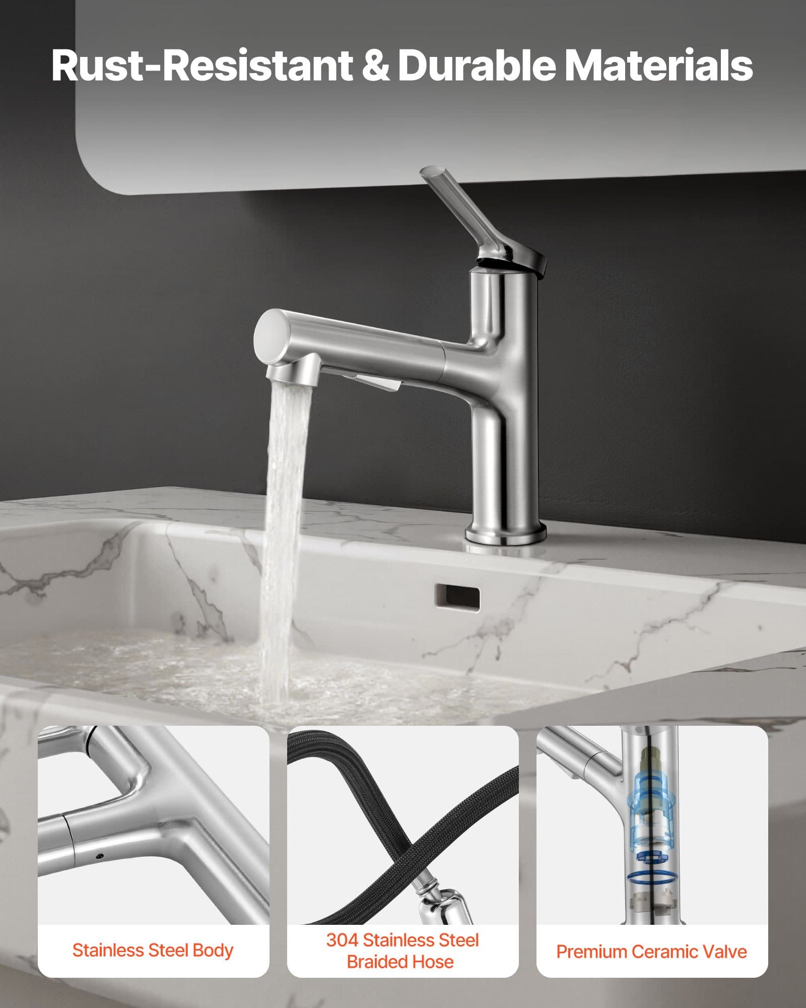 Pull-Out Kitchen & Bathroom Tap - image 1