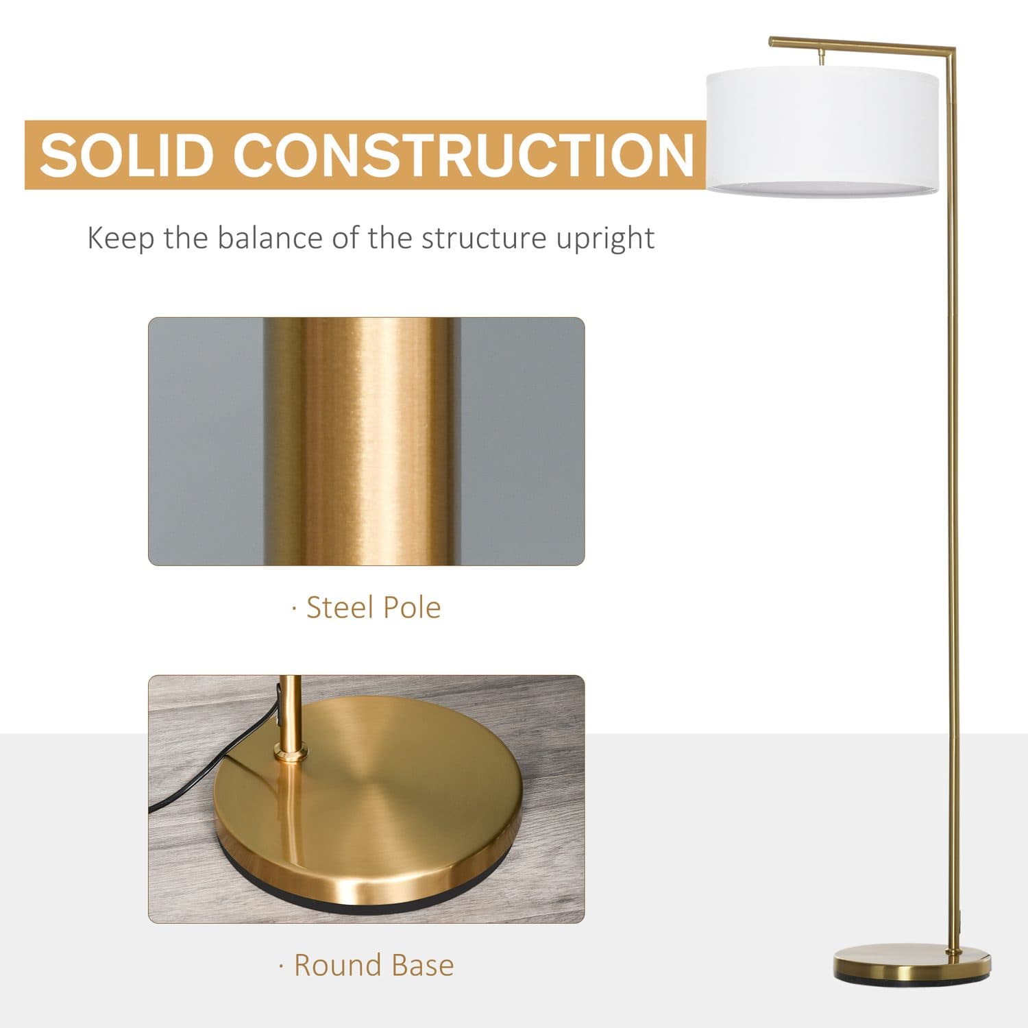 Modern Gold Floor Lamp - image 5