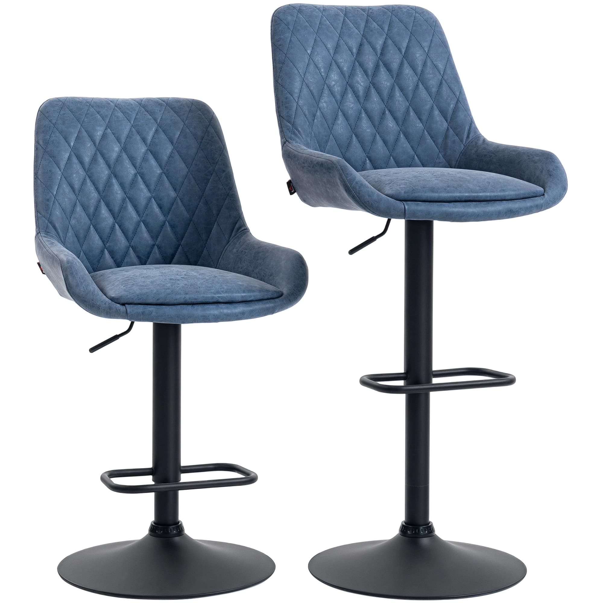 Dark Blue Retro Bar Stools