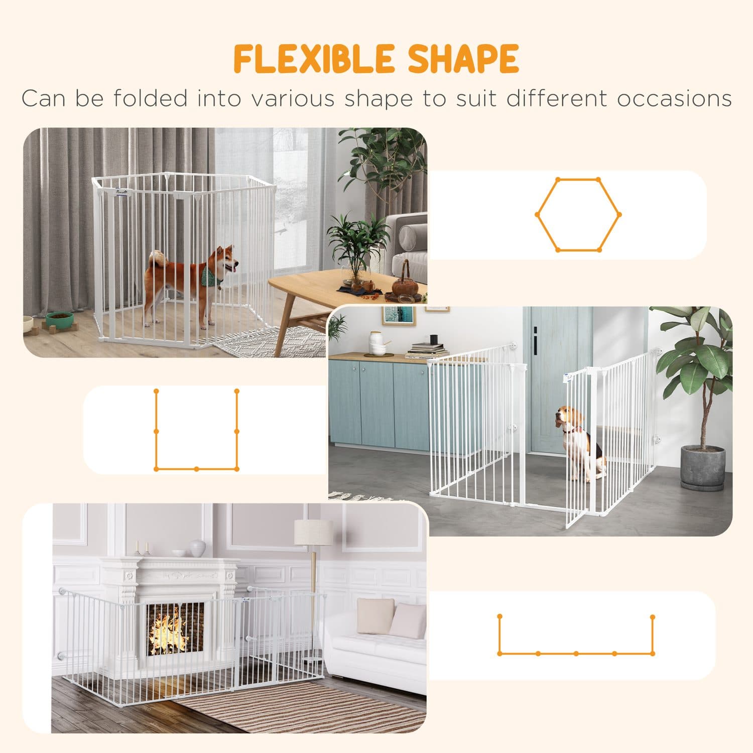 PawHut 6 Panel Foldable Dog Playpen with Lockable Door - image 4