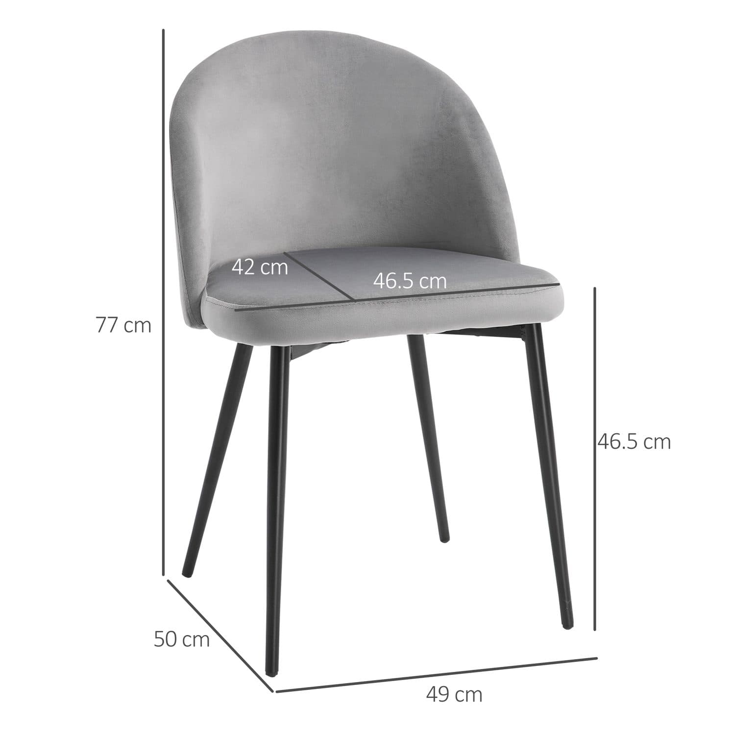 Grey Velvet Chairs - image 1