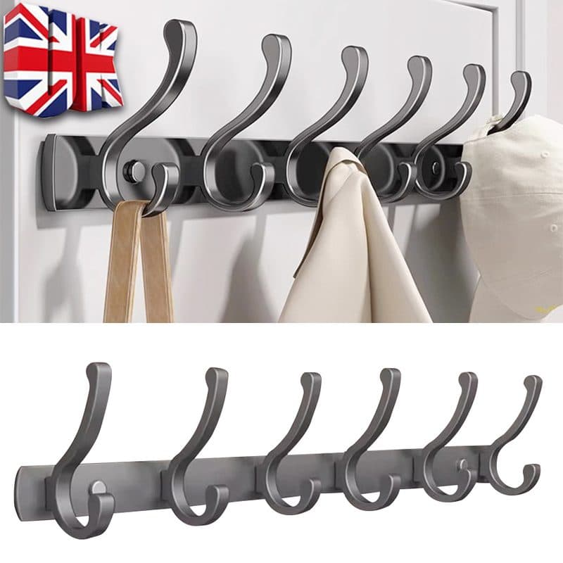Slim 12 hook wall rack for coats, bags and keys - image 3