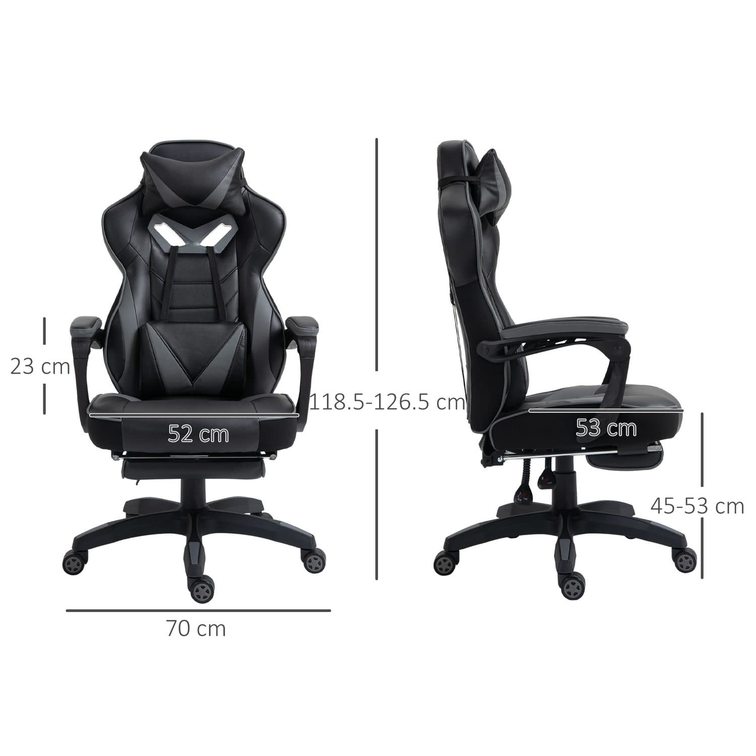 Engineered for Comfort: Grey Reclining Gaming Chair - image 2