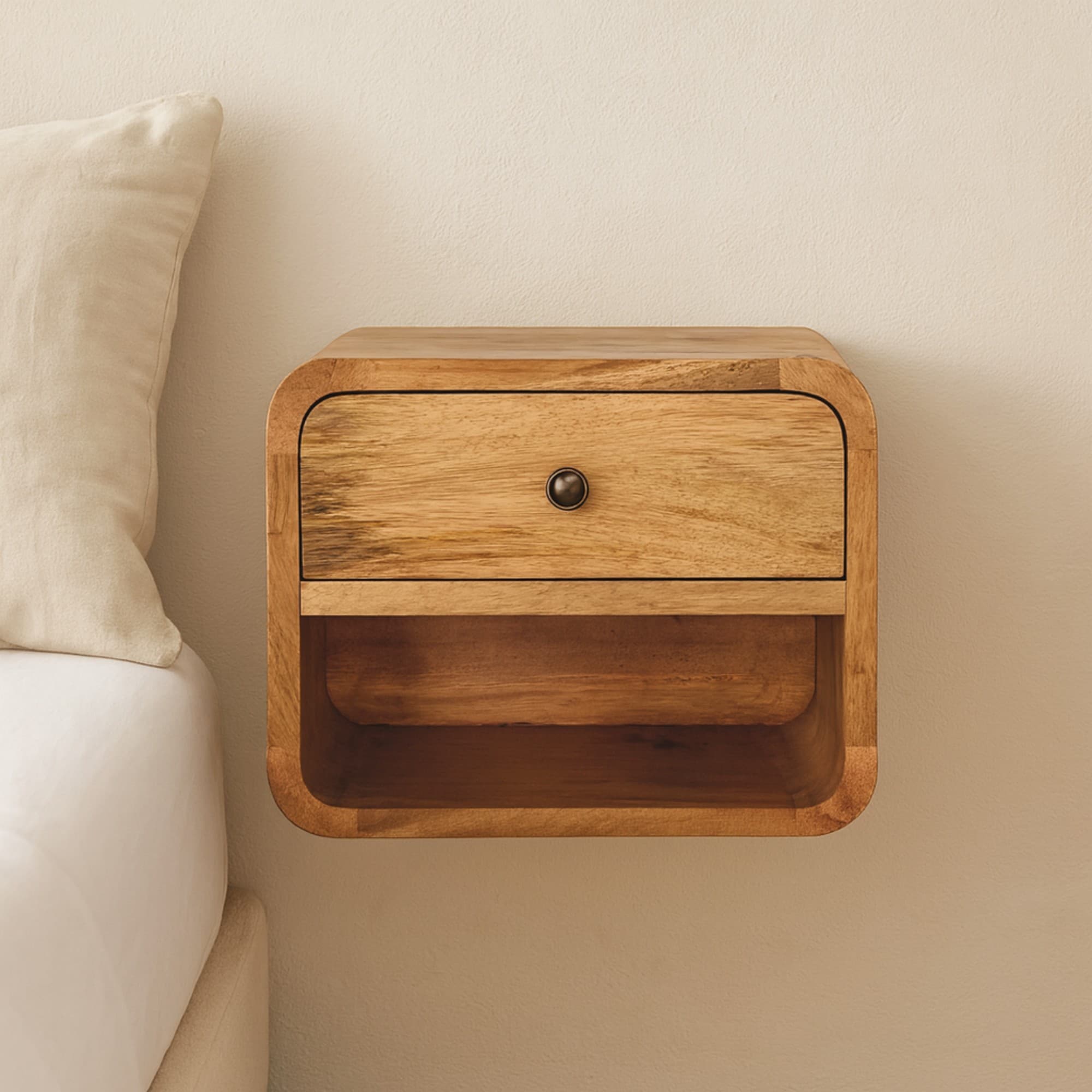 Handcrafted Floating Bedside Table