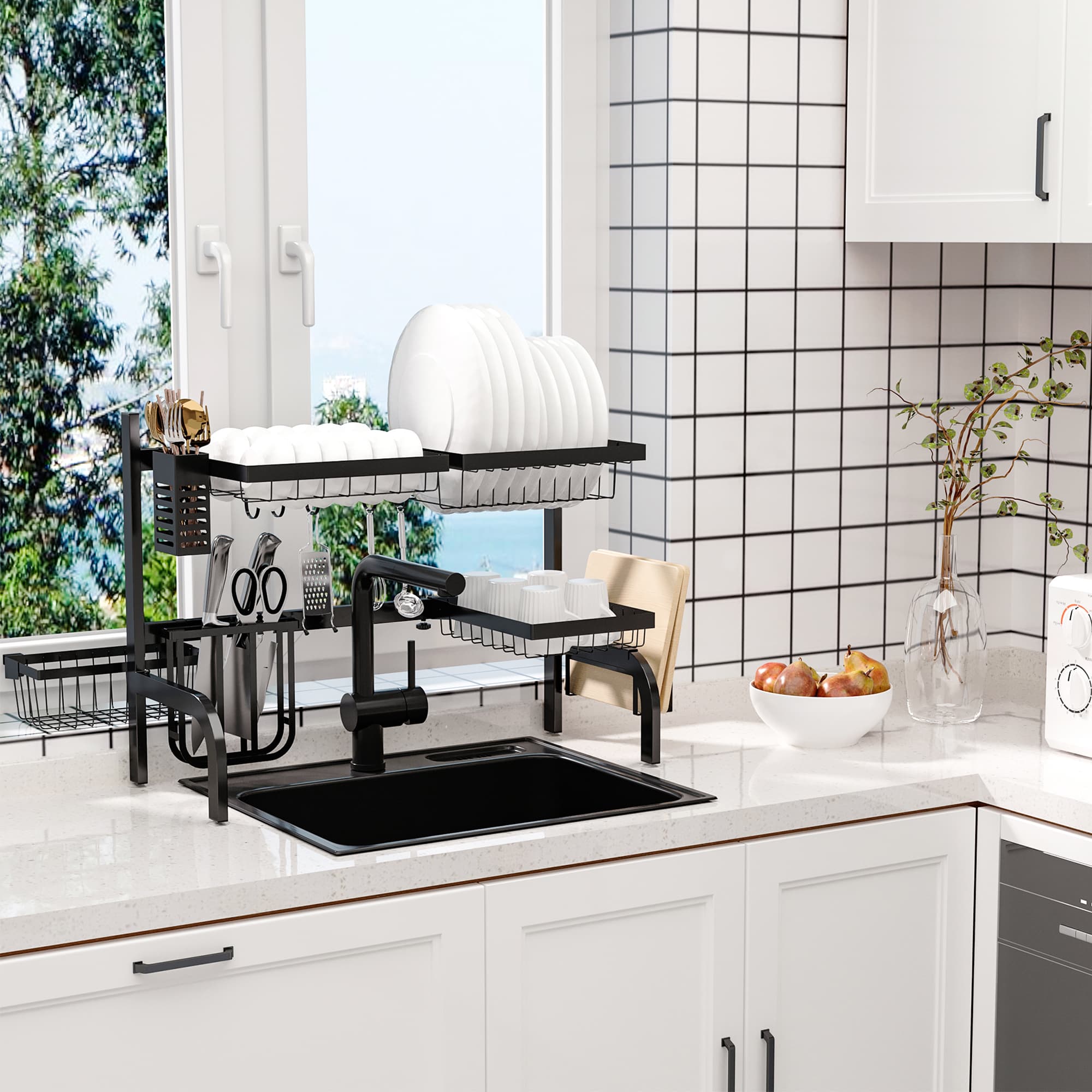Free up worktop space with an over-sink dish rack - image 1