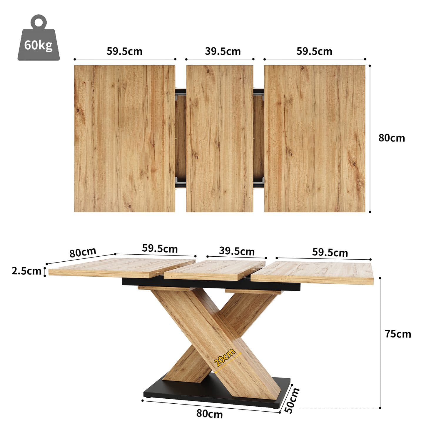 Villalta Home Extendable Wooden Dining Table - image 3