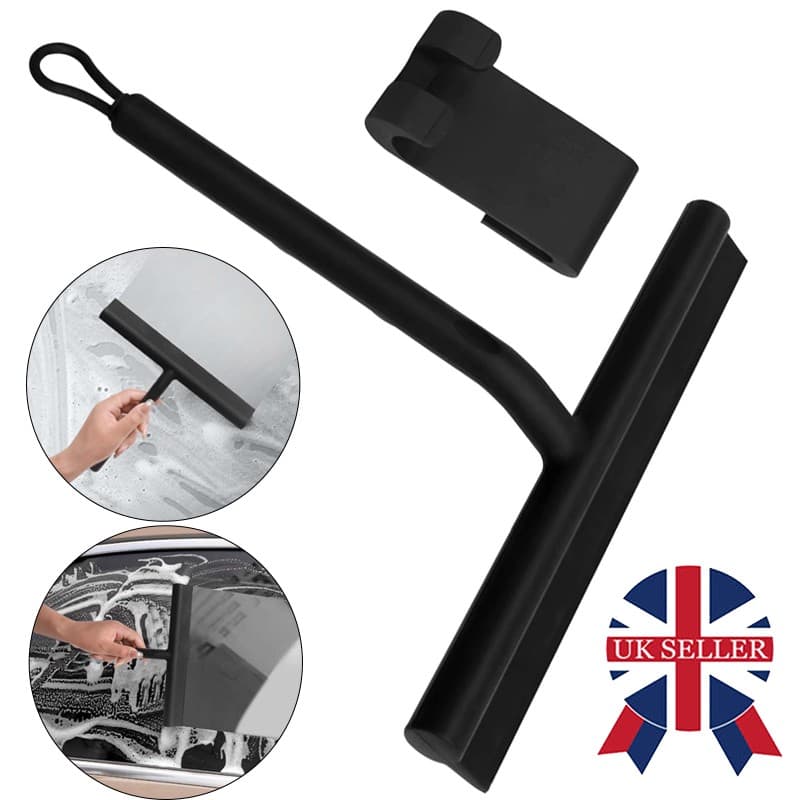 Silicone Shower Squeegee for Glass, Tile & Mirrored Surfaces - image 9