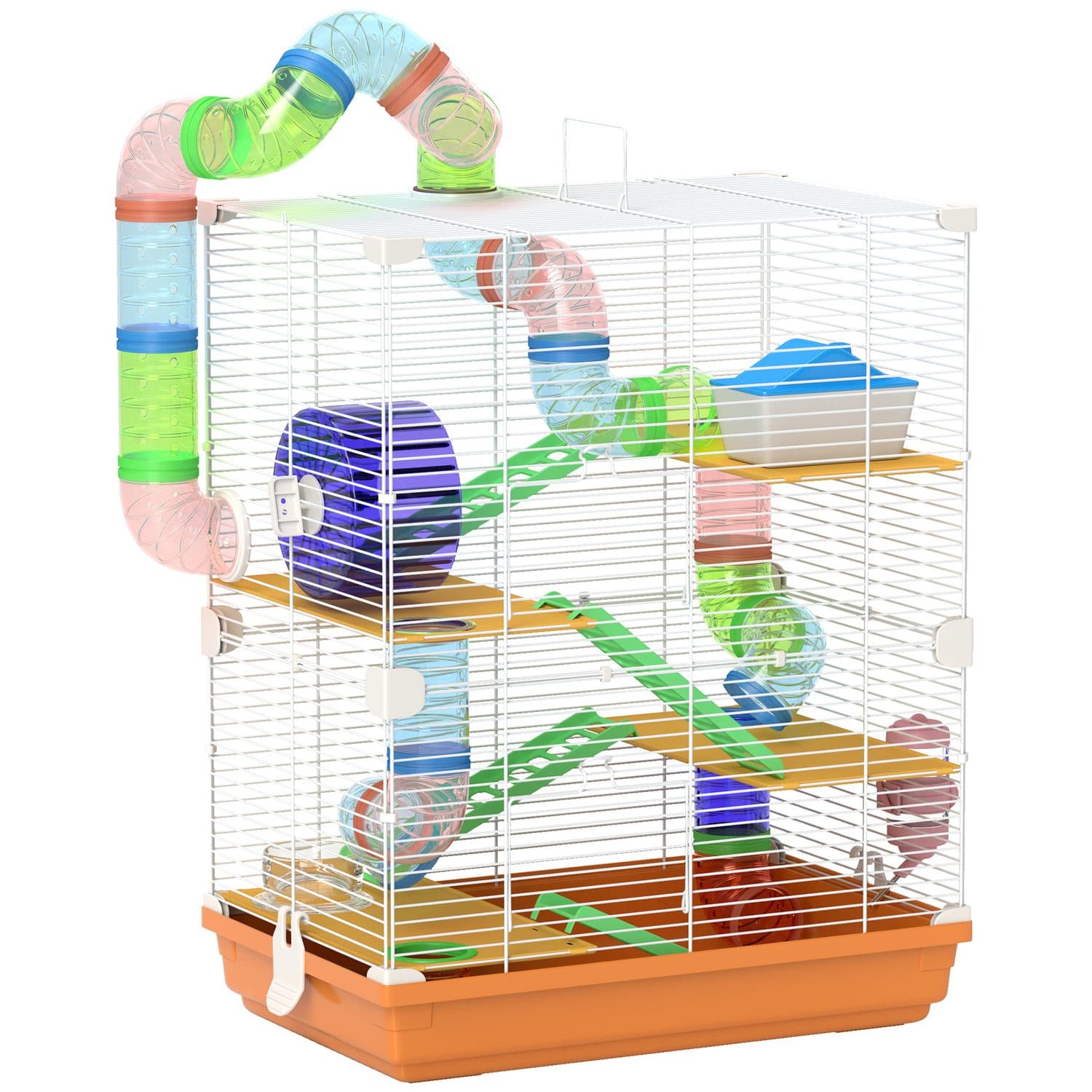 PawHut 5-Tier Hamster Cage Carrier