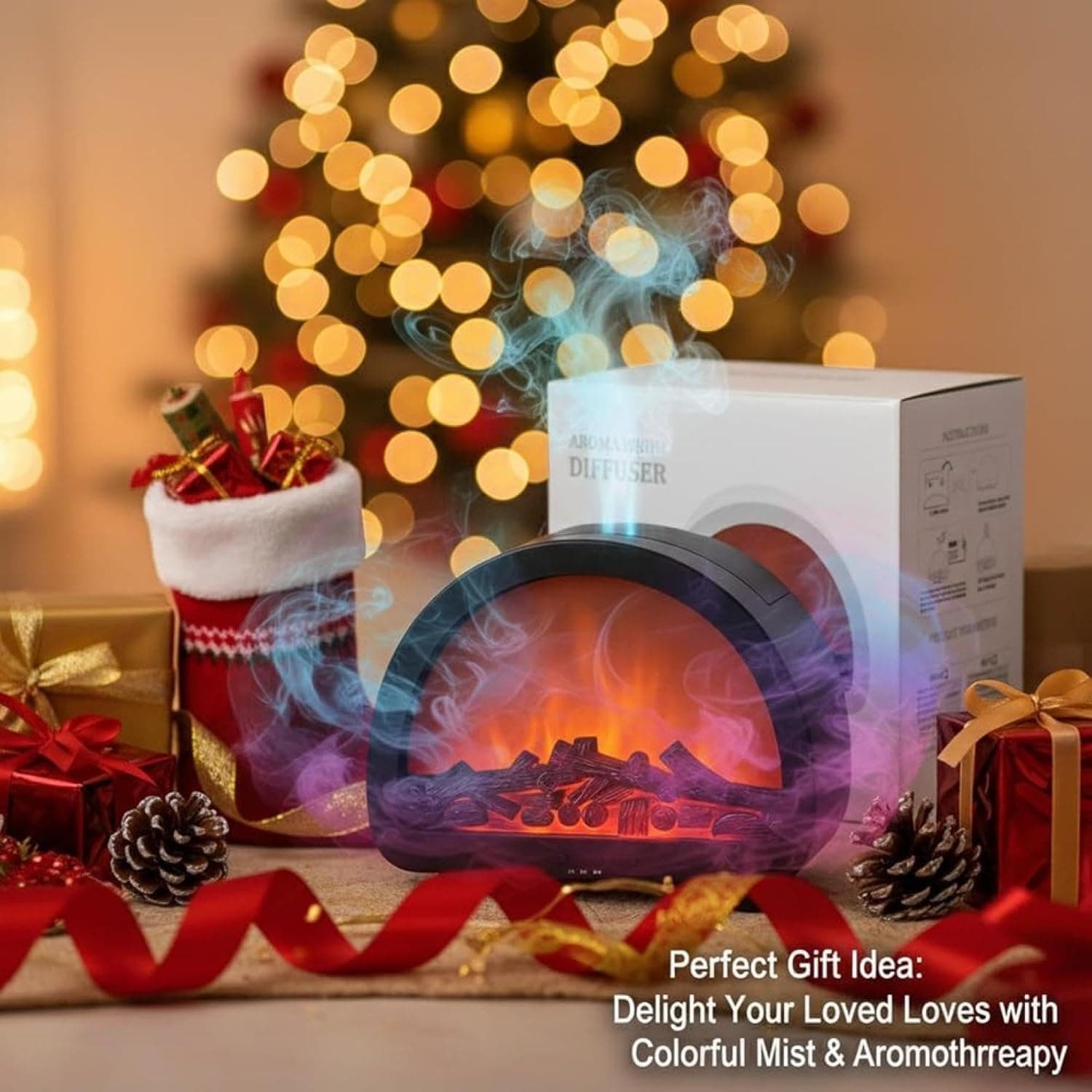 Fireplace-Style Aromatherapy Diffuser for Home and Office - image 7