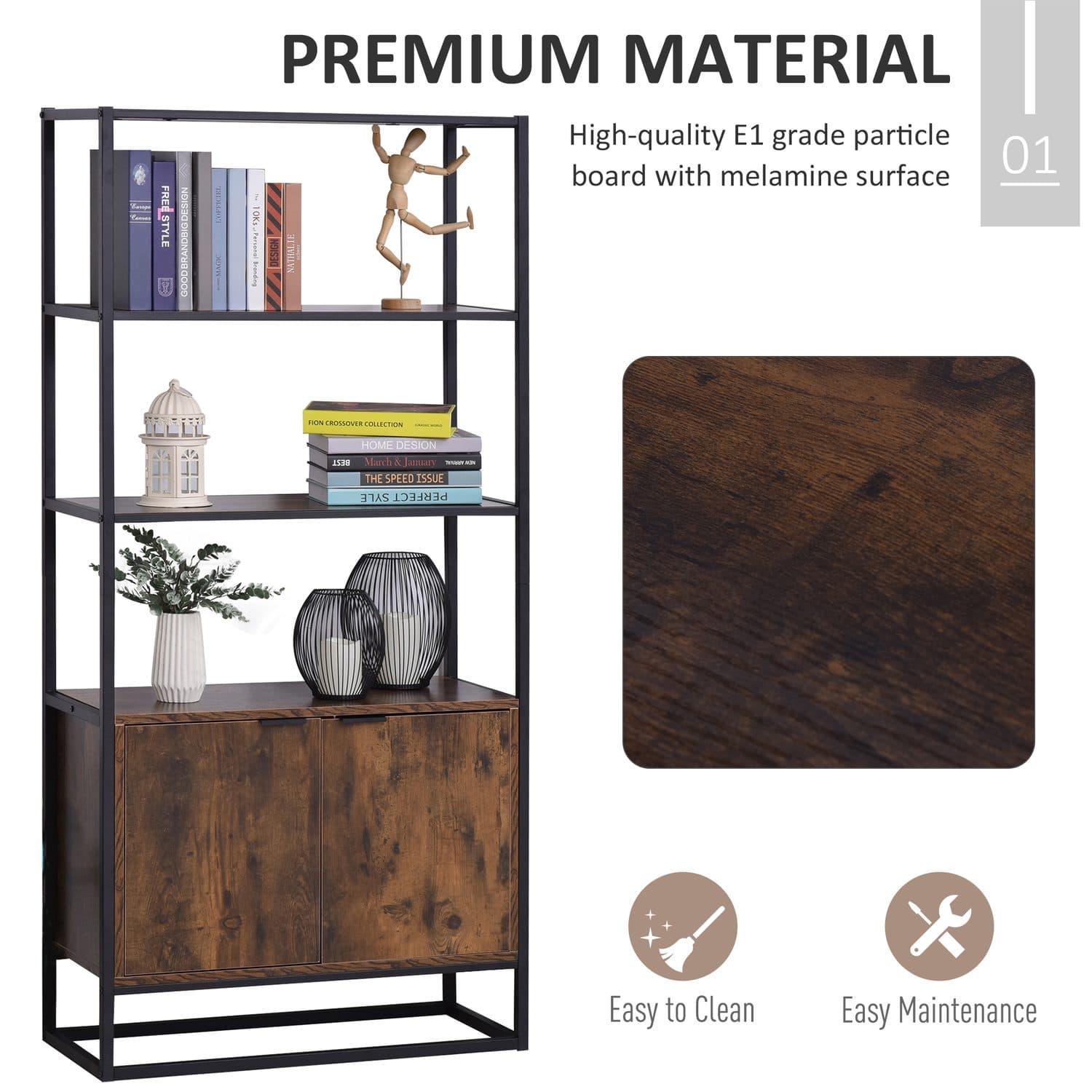 Rustic Industrial Bookshelf - image 4