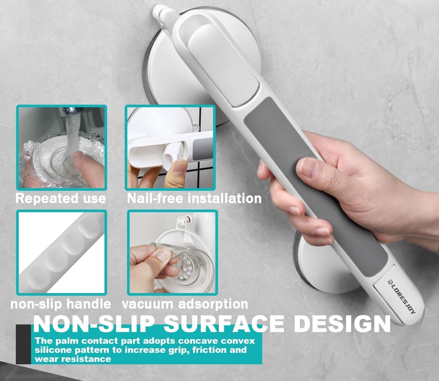 No-Drill Suction Grab Rail for Bathroom Support - image 4