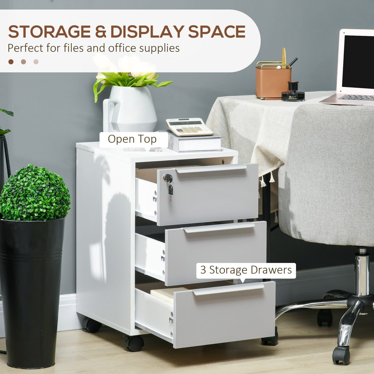 Secure Your Workspace with this 3-Drawer Locking Cabinet - image 4