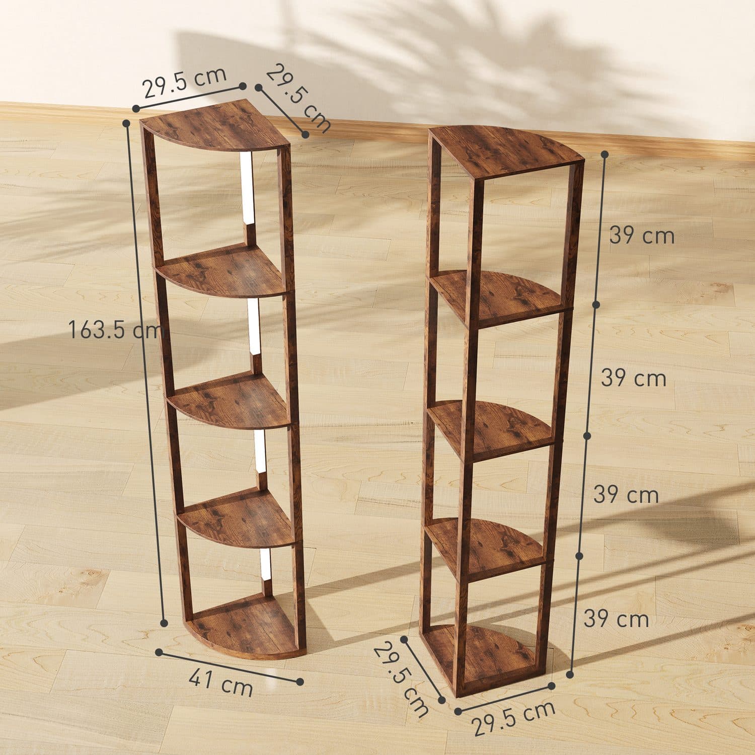 Rustic LED Corner Shelf Lamp - image 1