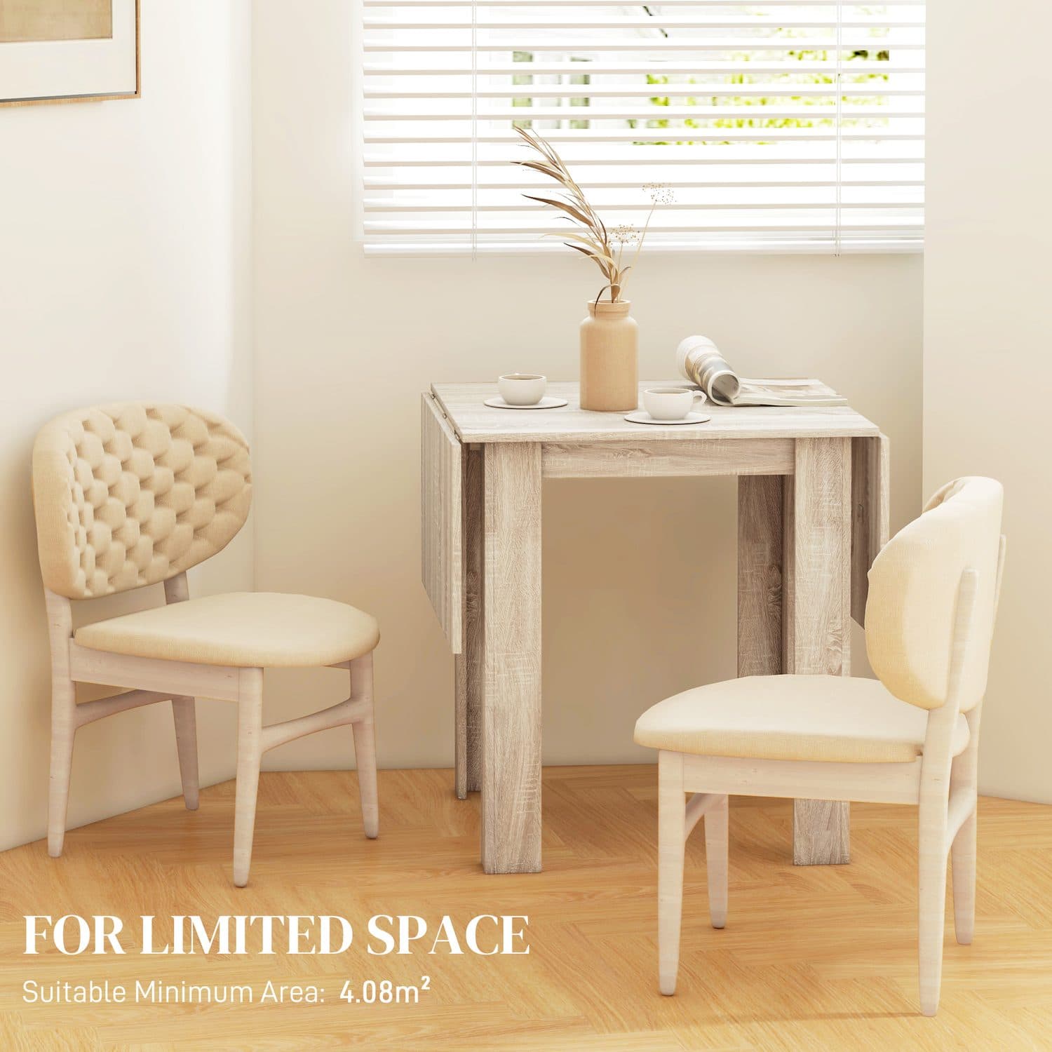 Space-Saving Oak Drop Leaf Dining Table for Compact Homes - image 3
