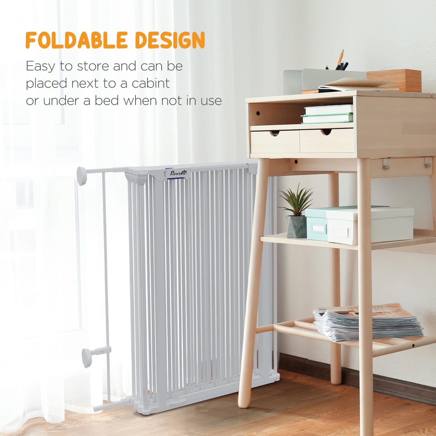 PawHut 6 Panel Foldable Dog Playpen with Lockable Door - image 3