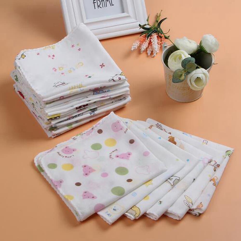 Soft Cotton Muslin Squares for Newborns – 10-Pack Bath Cloths - image 9