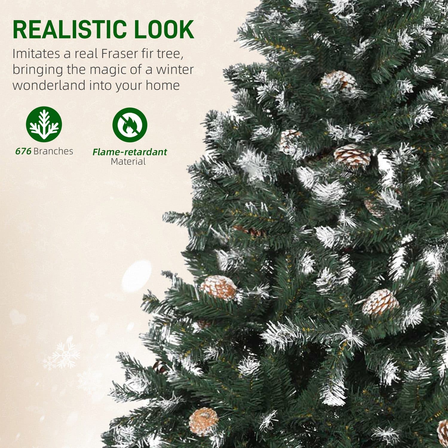 5ft Snowy Pine Christmas Tree - image 2