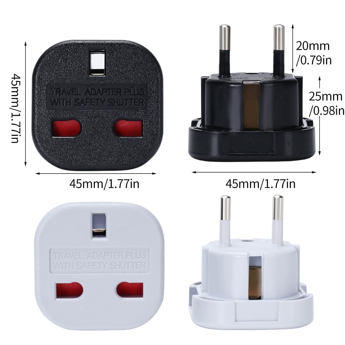White UK to EU Travel Adaptors for Family Trips - image 9