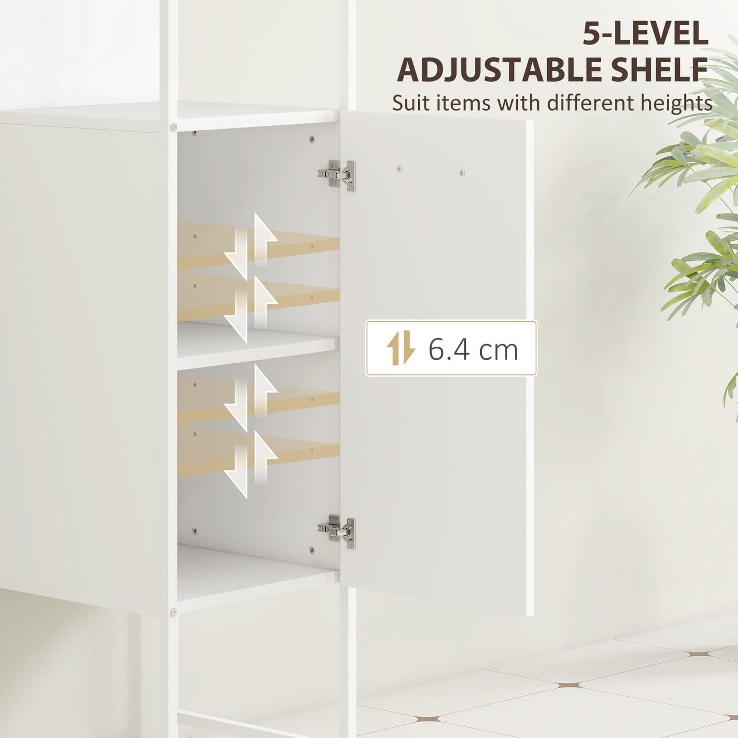 Tall White Bathroom Cabinet - image 3