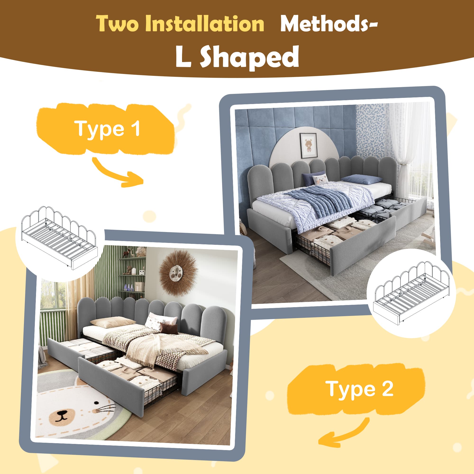 Velvet Daybed, Sofa & Storage Bed - image 5