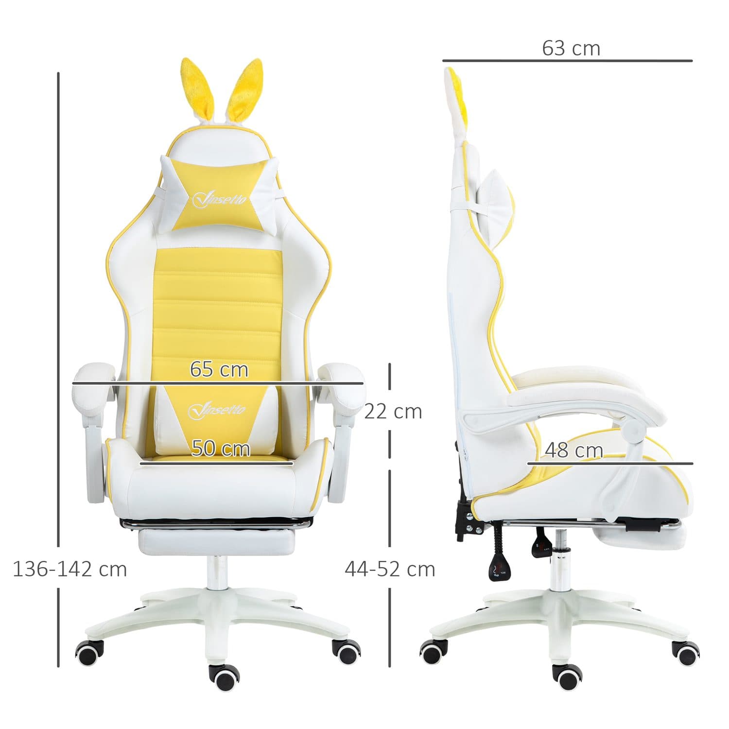 Vinsetto Yellow Gaming Chair - image 2