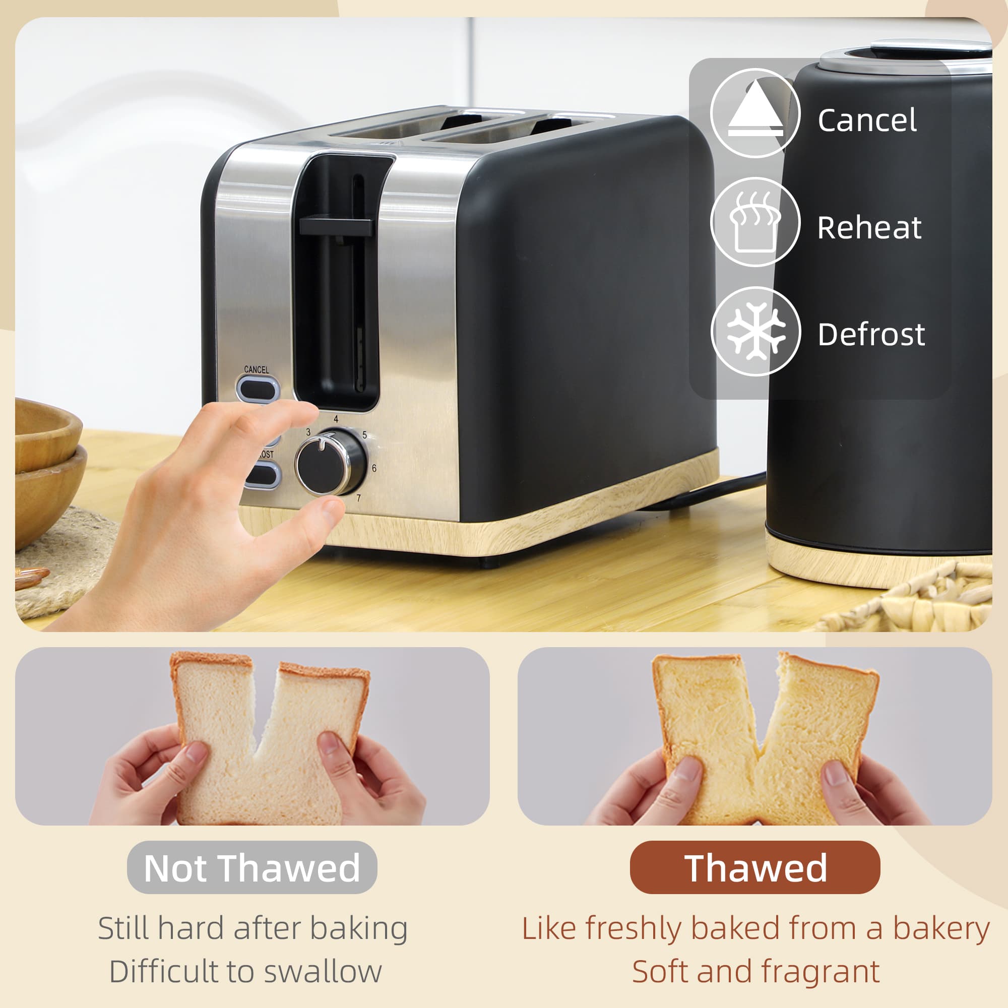 Black Kettle and Toaster Set for Coordinated Kitchens - image 2