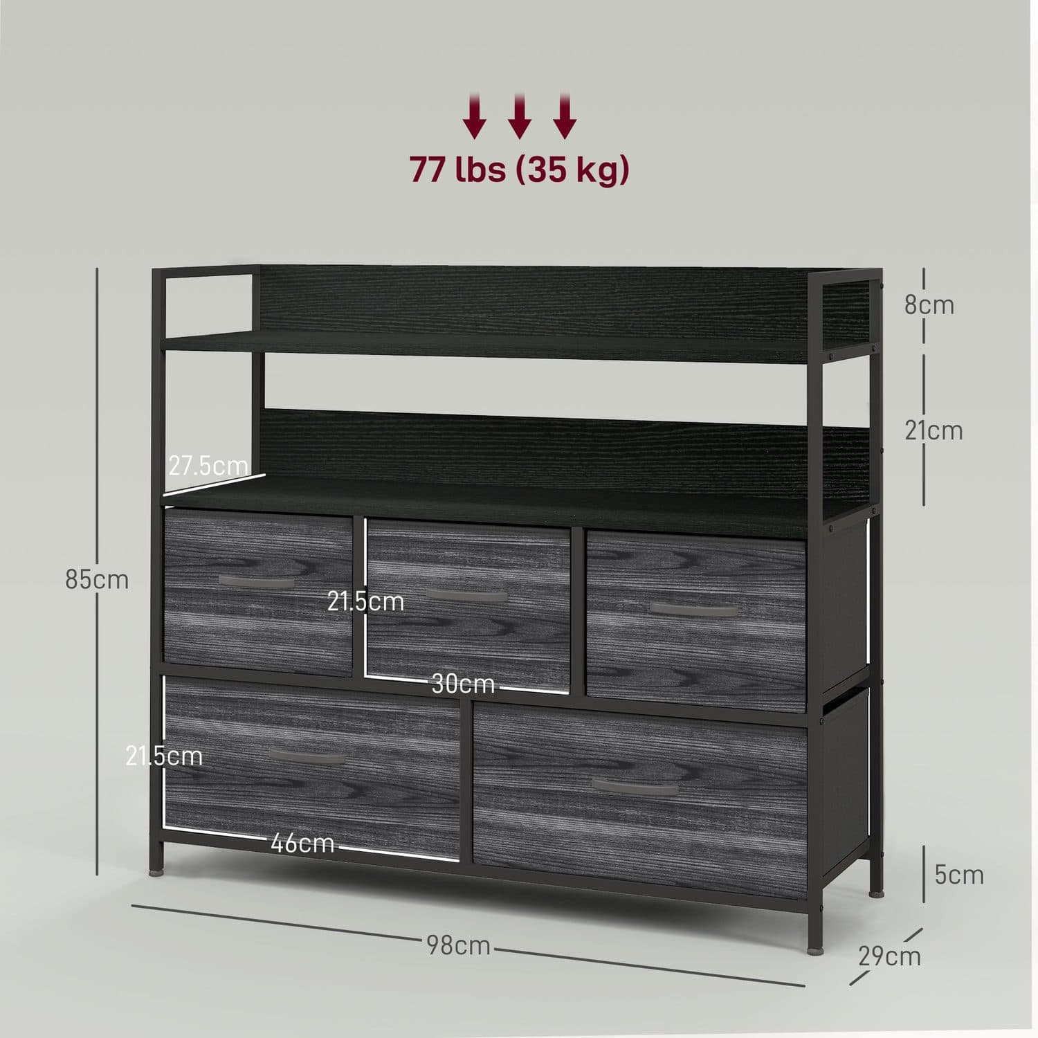 Rustic 5-Drawer Chest - image 5