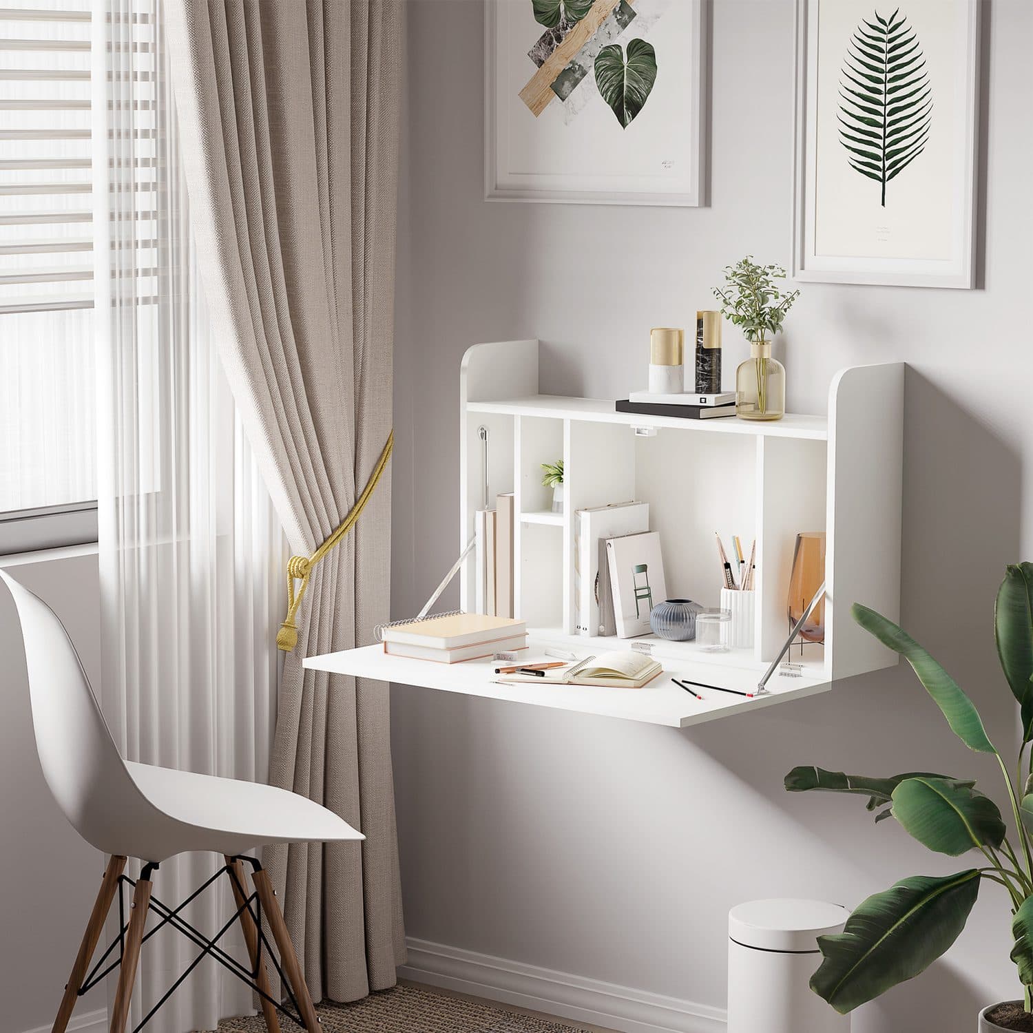 White Floating Laptop Desk - image 2