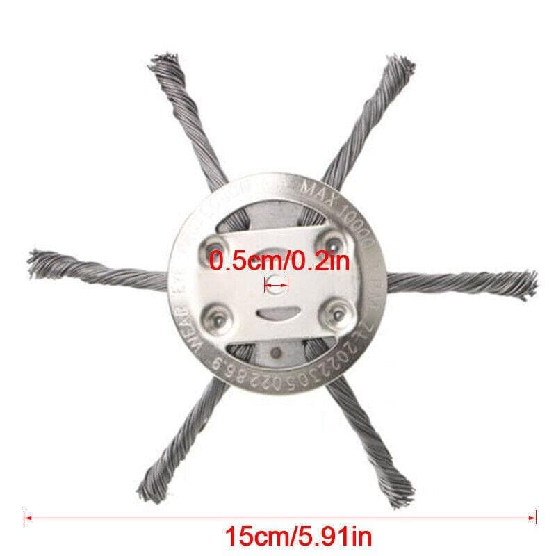 15cm Steel Wire Trimmer Head for Tough Garden Weeds - Default